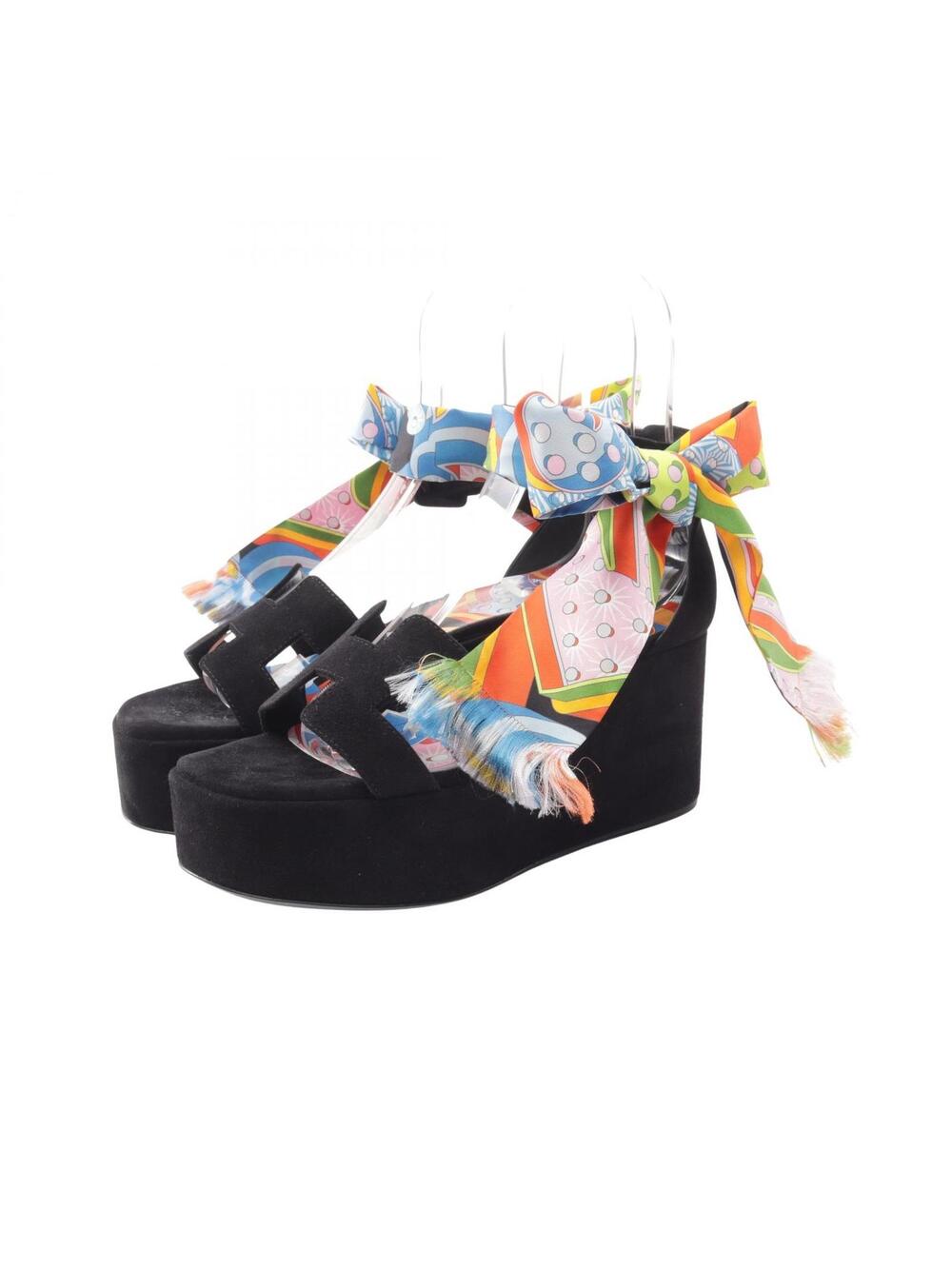 Hermes Eole Platform Sandals Heels #365340H66B
